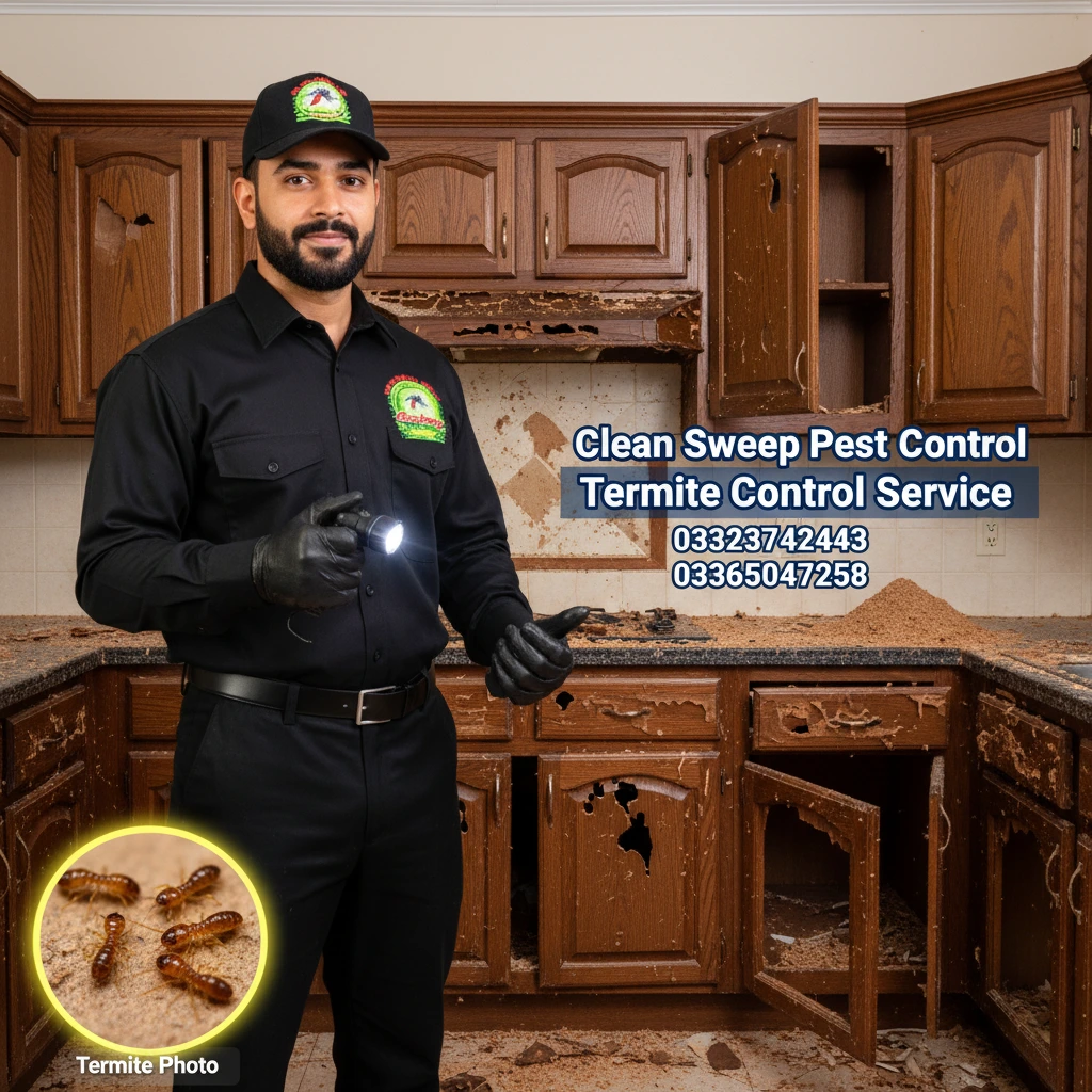 Professional pest control technician providing pest control and fumigation service in Bhara Kahu Islamabad, treating termites, cockroaches, mosquitoes, bed bugs, rodents, and other household pests.