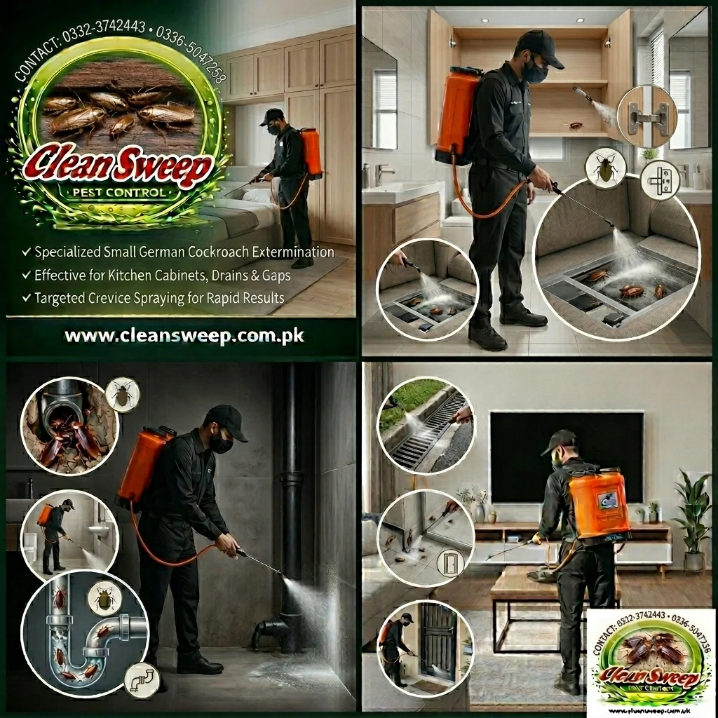 Clean Sweep Pest Control technicians applying general fumigation and pest control treatments in Gulberg Residencia, Islamabad