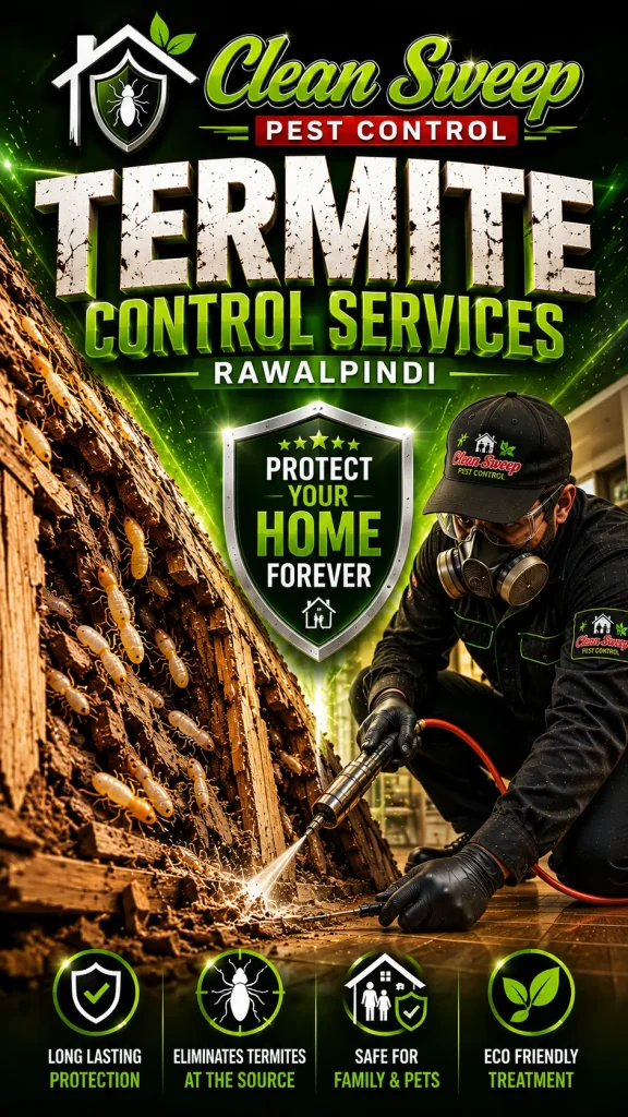 Professional Termite Control Services in Rawalpindi by Clean Sweep Pest Control