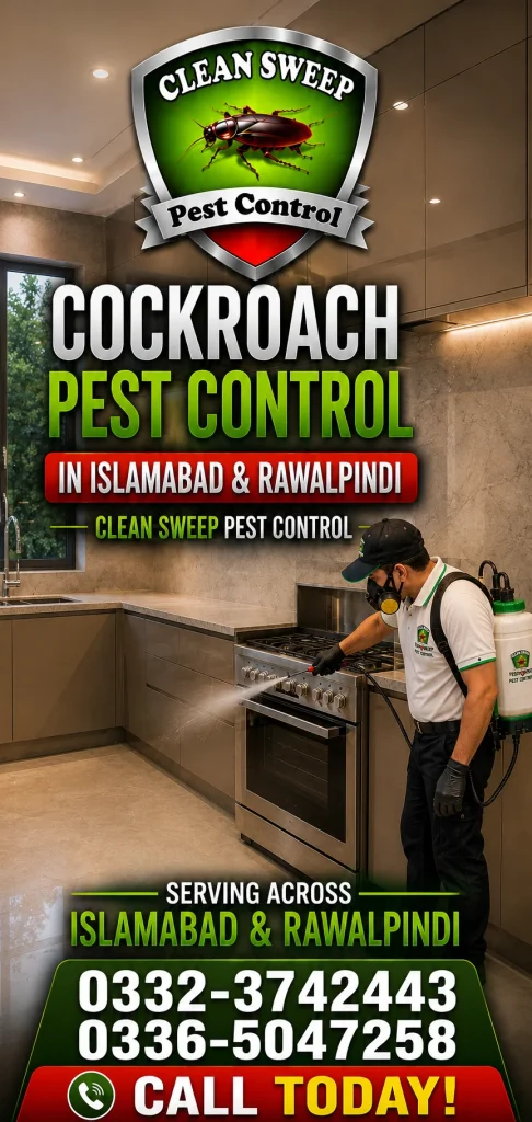 Professional cockroach spray services using safe and effective treatment for homes, apartments, offices, restaurants, hotels, warehouses, and commercial properties.