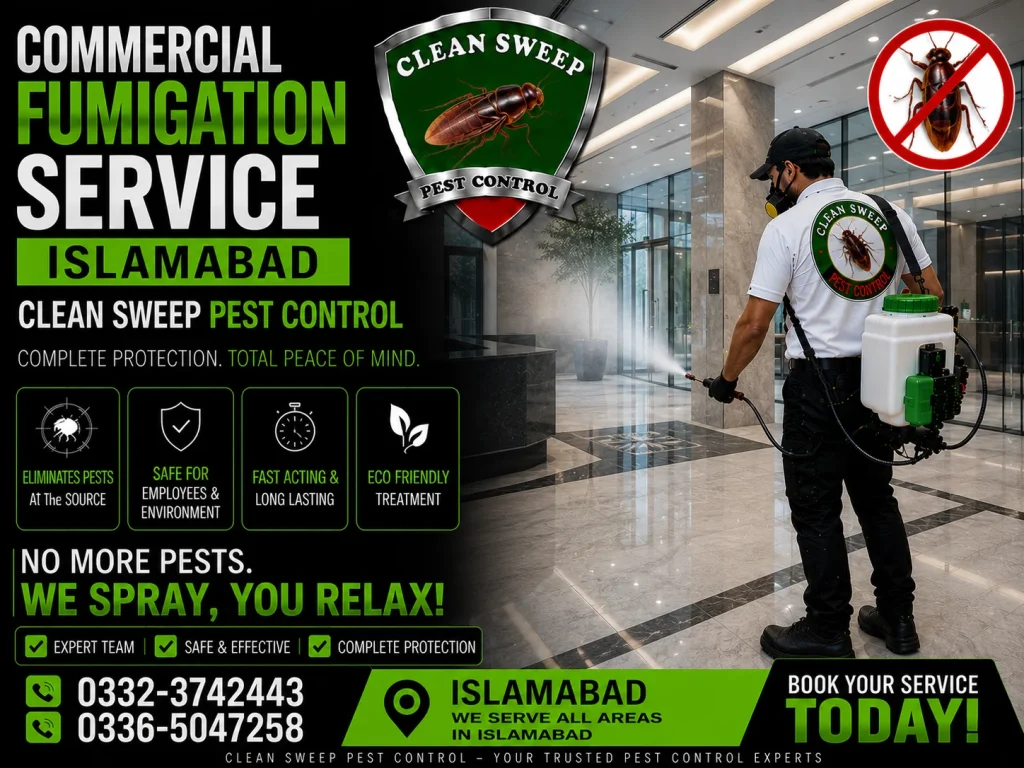 Commercial fumigation services in Islamabad for businesses