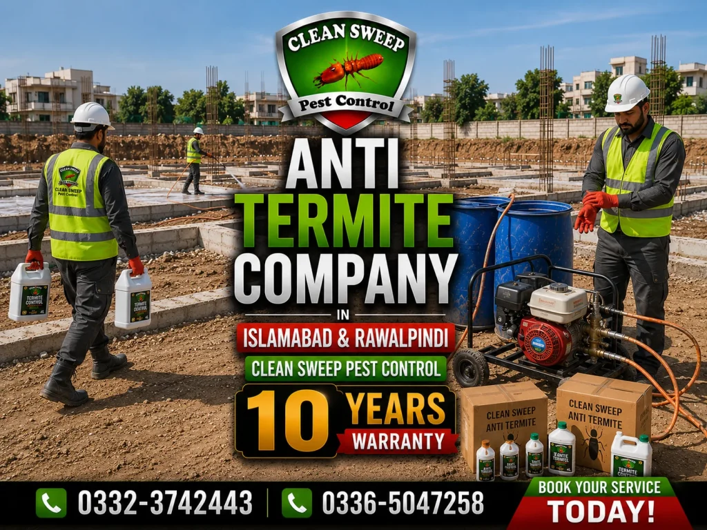 Commercial Termite Proofing Services Islamabad Rawalpindi for offices warehouses factories and commercial projects