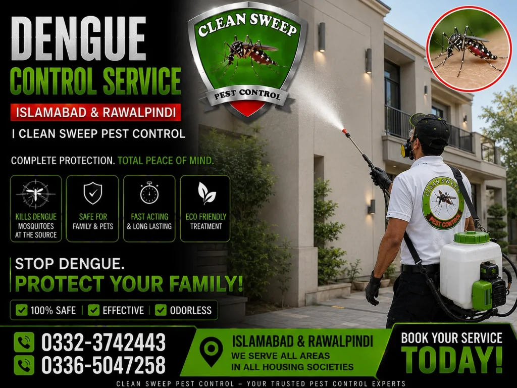 Professional dengue mosquito control service in Islamabad and Rawalpindi