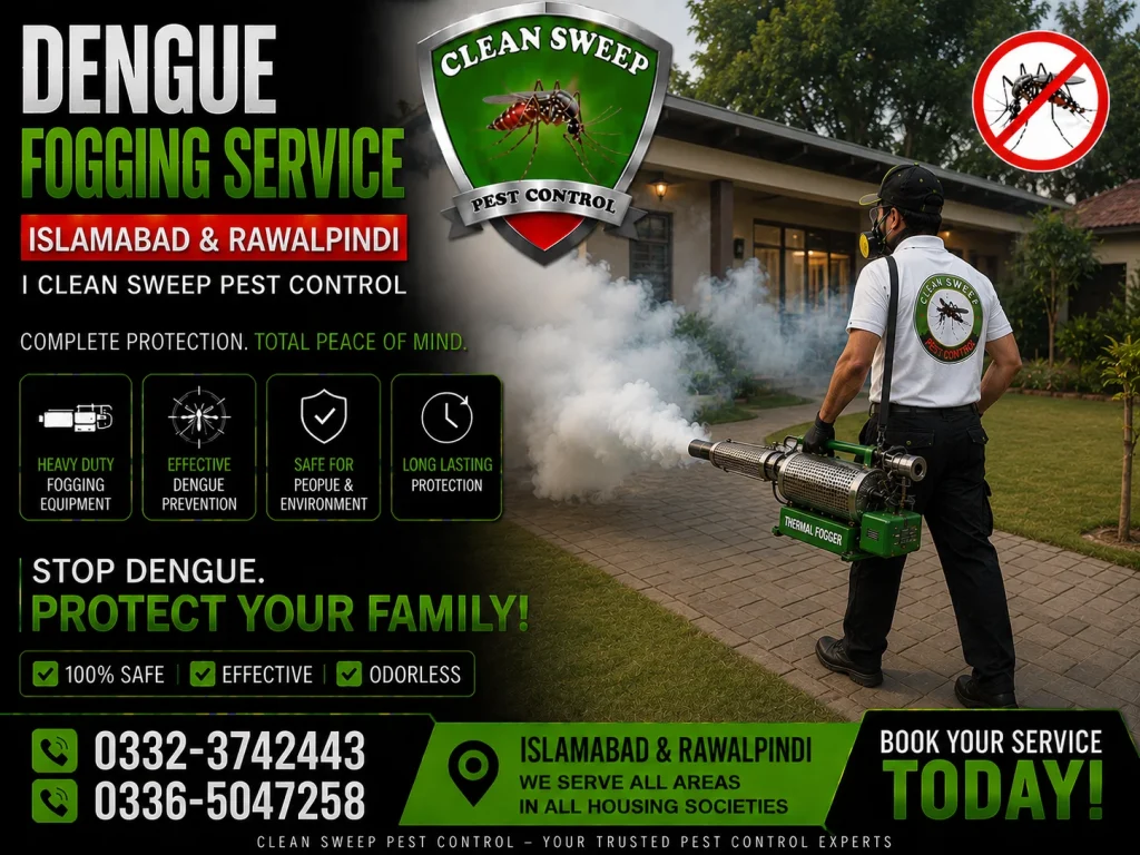 Professional dengue fogging service in Islamabad and Rawalpindi