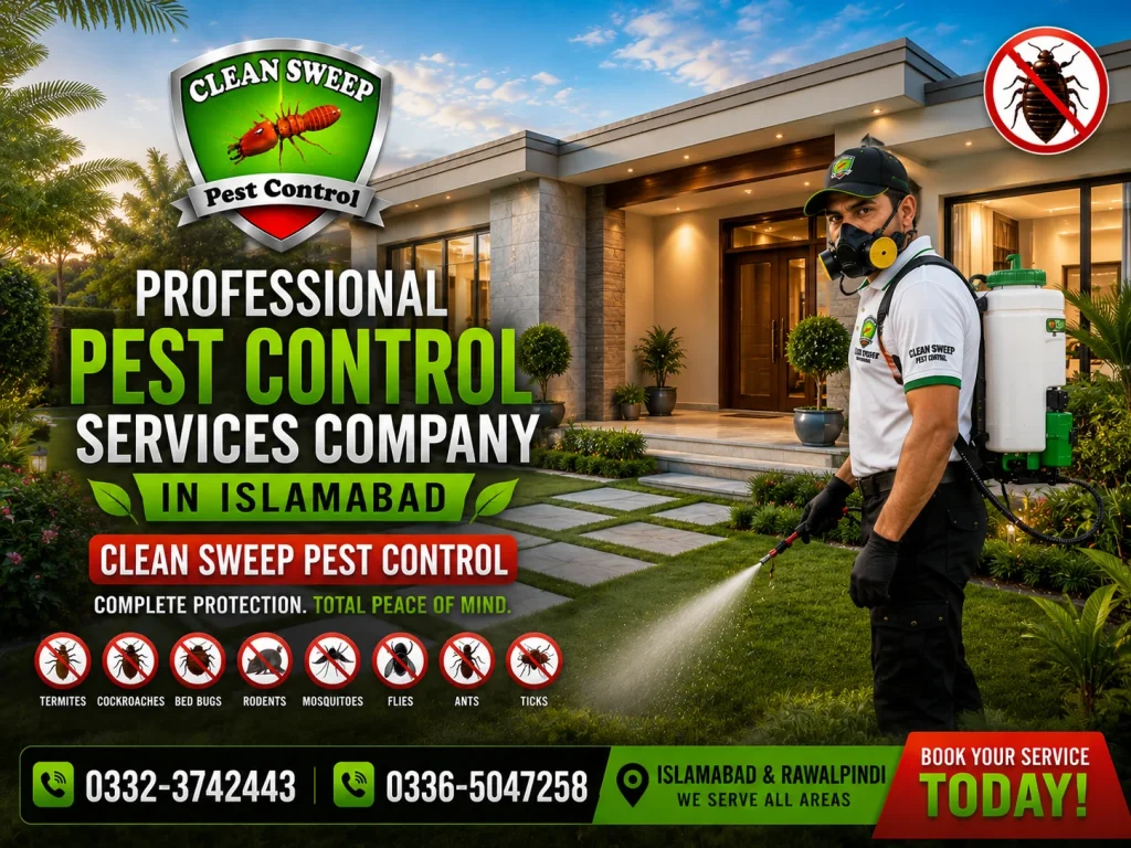 Professional pest control company serving Islamabad.