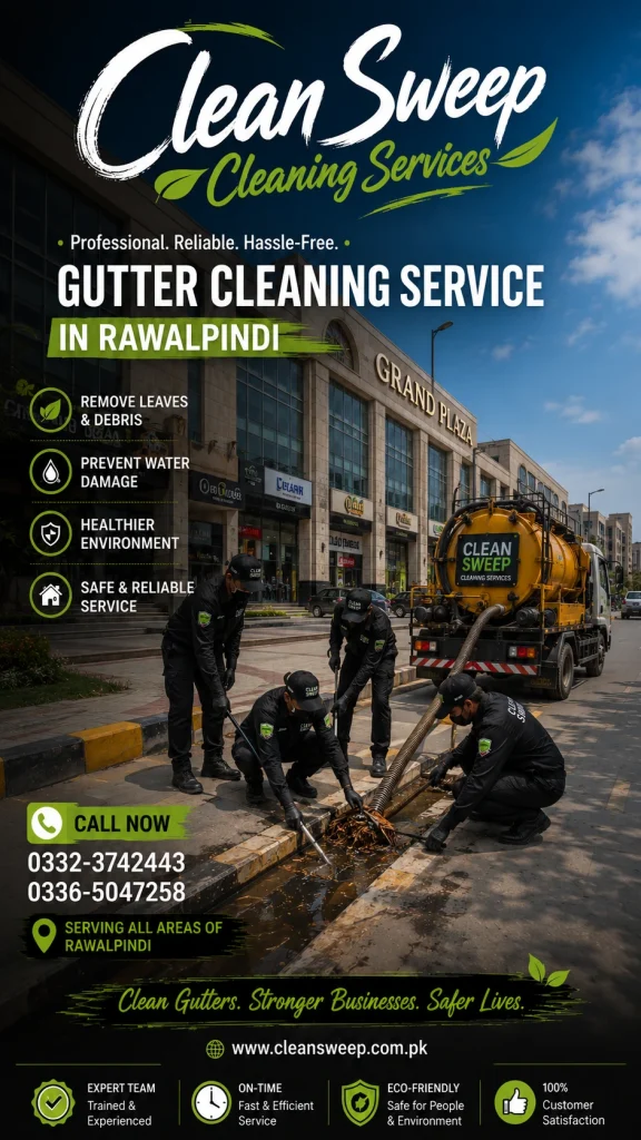 Professional Drain Cleaning, Gutter Safai and Nali Safai Services in Rawalpindi by Clean Sweep Pest Control
