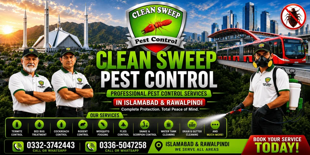 Professional pest control treatment in Multi Gardens B-17 Islamabad